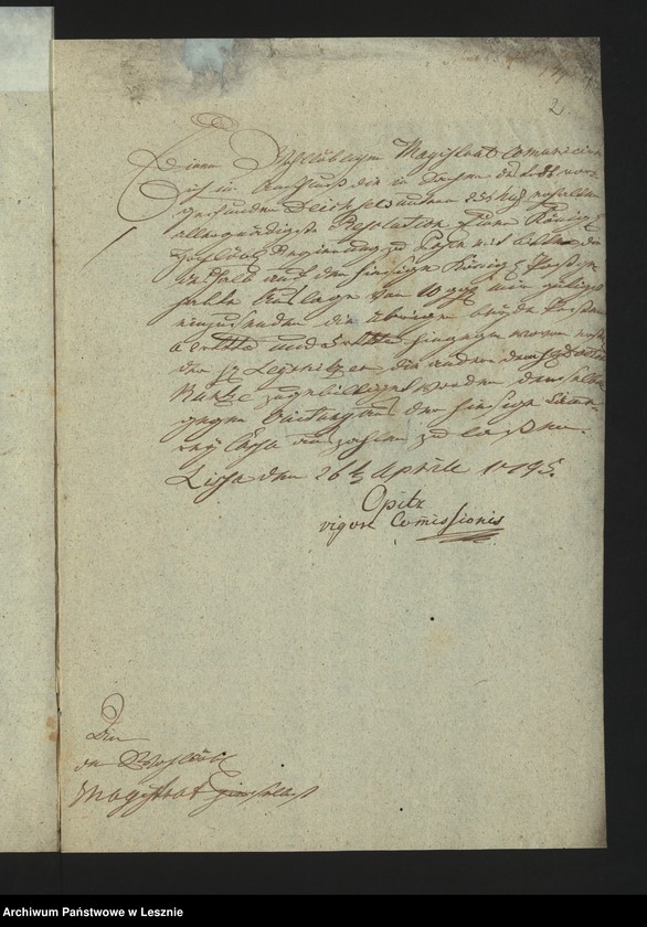 Obraz 4 z jednostki "[Requisition des Justizers opitz zu Lissa betr. Untersuchungskosten]"