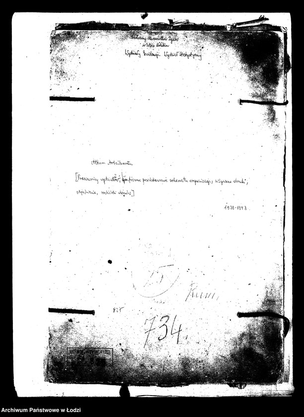 Obraz 3 z jednostki "[Album Arbeisamtu - Wydziału Pracy. Pracownicy wydziałów, graficzne przedstawienie schematu organizacji, używane druki, objaśnienia historyczne, rozbiórki domów]"