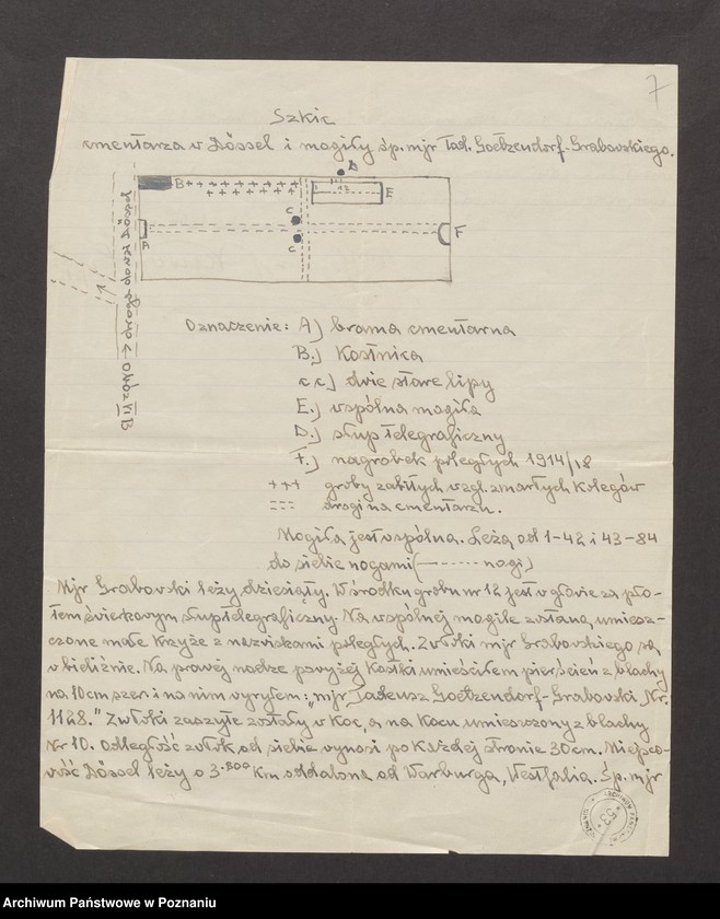 Obraz 10 z jednostki "Materiały dotyczące śmierci Tadeusza Goetzendorf-Grabowskiego w Oflagu VIB w Dössel"