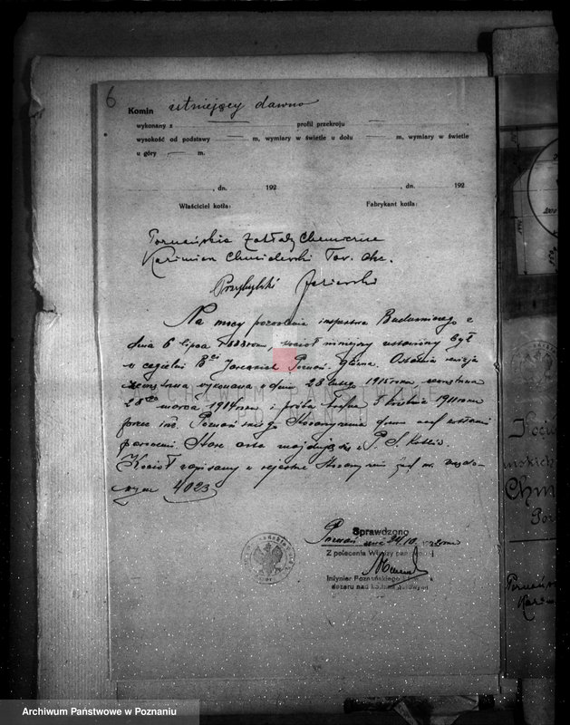 image.from.unit.number "Poznańskie zakłady chemiczne Poznań-Główna nr woj. 67 nr kotła 131"