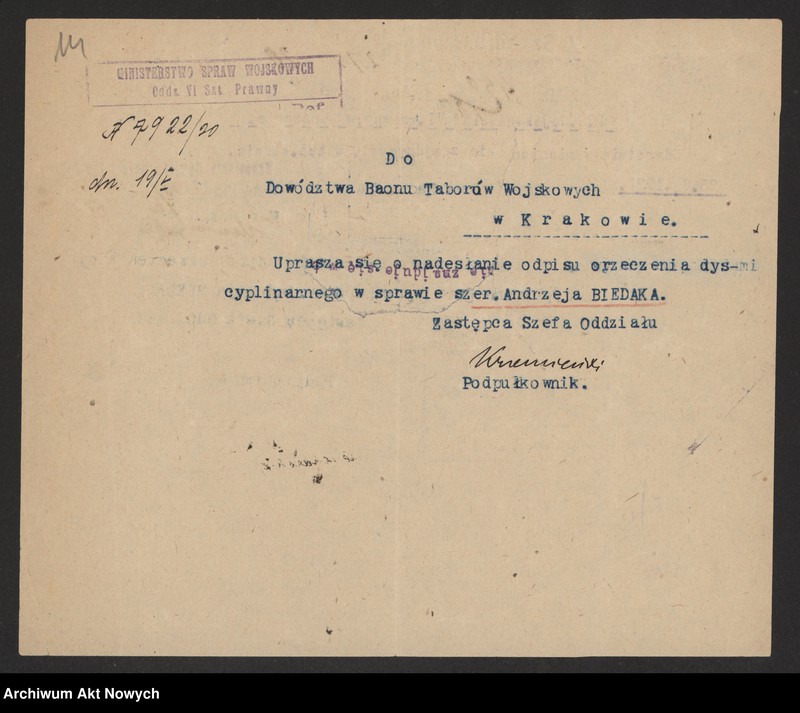 image.from.unit.number "Podania (skargi i zażalenia), tom II"