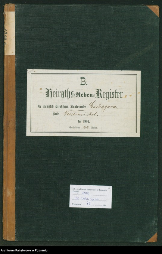 Obraz 2 z jednostki "Heiraths-Neben-Register"