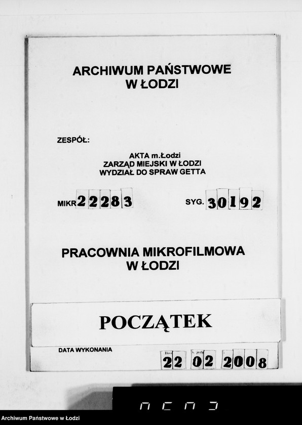 Obraz 1 z jednostki "Bedarfsmeldungen der Älteste der Juden"