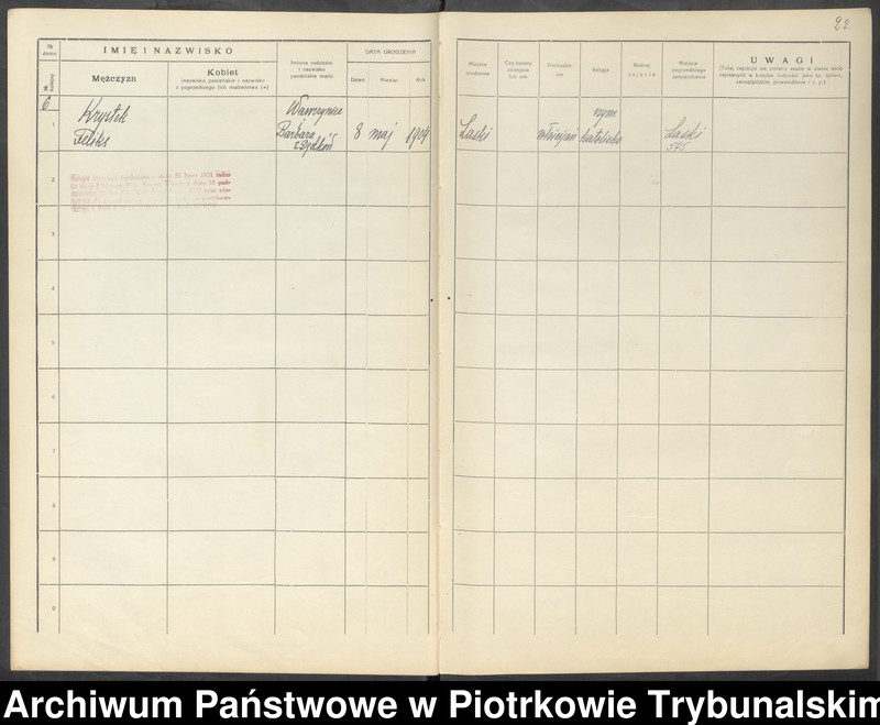 Obraz 13 z jednostki "[Księga ludności stałej wsi: Laski, Świerczyńsko]"