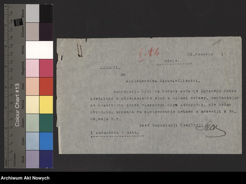 image.from.unit "Ułaskawienia z b. Kongresówki - nieuwzględnione, ale najczęściej objęte amnestią, dotyczące zabójstw, pobicia, kradzieży, oszustwa, spraw mieszkaniowych, gorzelnictwa, zniesławienia, zniewagi duchowieństwa i obrządków kościoła rzymsko - katolickiego, wykroczeń funkcjonariusza policji, występowania przeciw służbie wojskowej oraz powtarzania w czasie odwrotu wojska polskiego rzekomych wieści o jego klęskach"