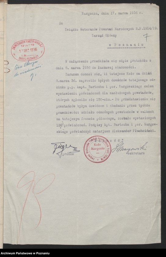 Obraz 12 z jednostki "Margonin, powiat Chodzież - akta koła."