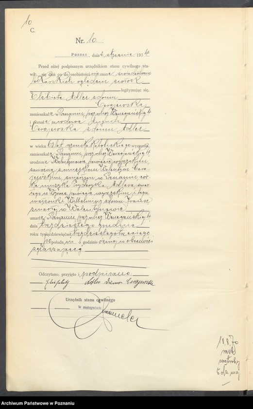 Obraz 12 z jednostki "Księga miejscowa zgonów tom I [Rejestr główny zgonów]"