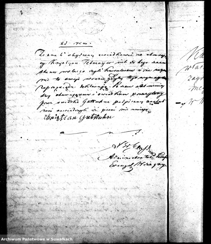 image.from.unit.number "Dowody do Aktów Małżeństw Parafii Ewangelickiej Wiżajńskiej za rok 1845"