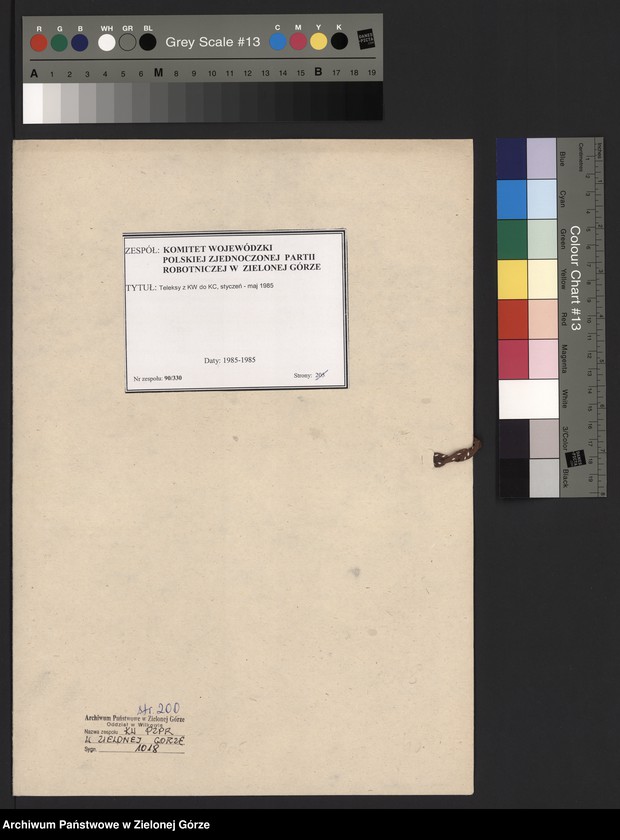 image.from.unit.number "Teleksy z KW do KC, styczeń - maj 1985"