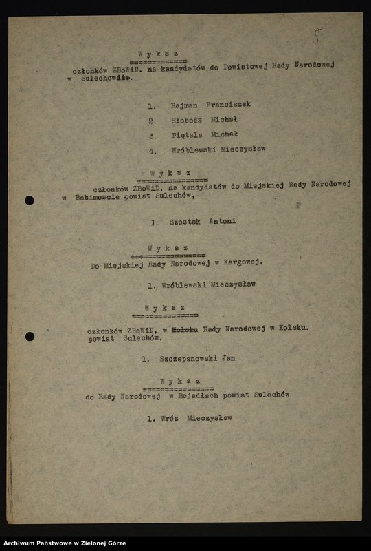 image.from.unit.number "Wykazy członków ZBoWiD wytypowanych na kandydatów do Rad Narodowych"