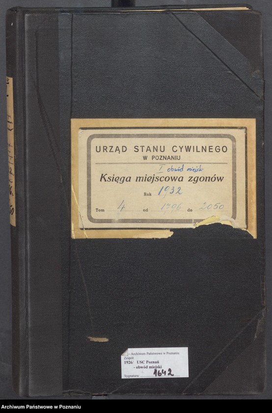 Obraz 2 z jednostki "Księga miejscowa zgonów tom IV [Rejestr główny zgonów]"