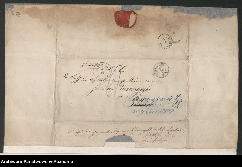 Obraz 20 z jednostki "A. betr. Gerichtsassessor Kasimir Josef Sewerin von Jarochowski /mit Privatbriefen an ihn/"