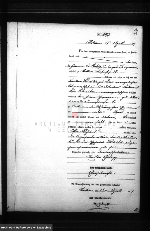 Obraz 14 z jednostki "Geburts-Register (Neben-Register) Band III"