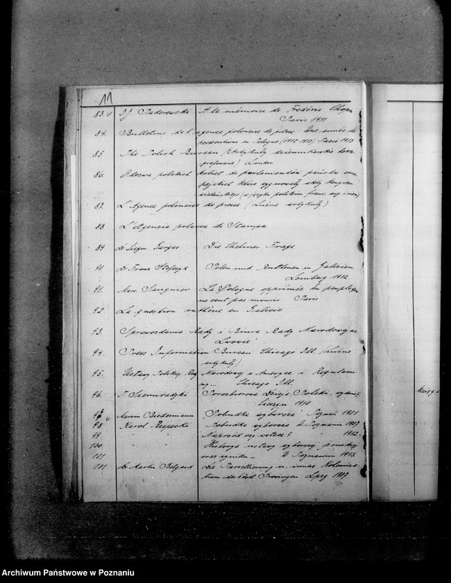image.from.unit.number "Spis [wykaz] książek w bibliotece Rady Narodowej w Poznaniu."
