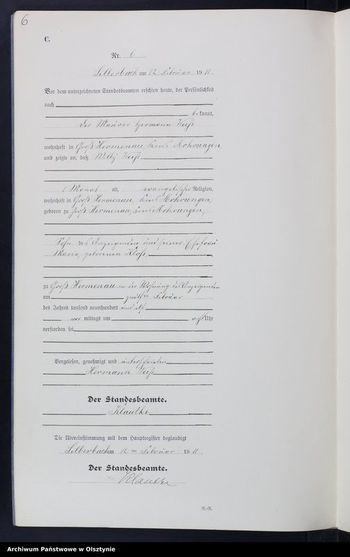 image.from.unit.number "Sterbe-Neben-Register Nr 1 - 33"
