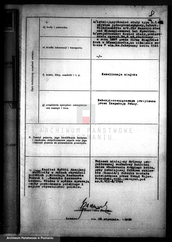 Obraz 15 z jednostki "Zatwierdzenie zakładu przemysłowego /fabryki cukierków "Kanold" w Lesznie"