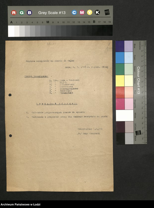 Obraz 2 z jednostki "Protokoły z posiedzeń Sekretariatu KŁ"