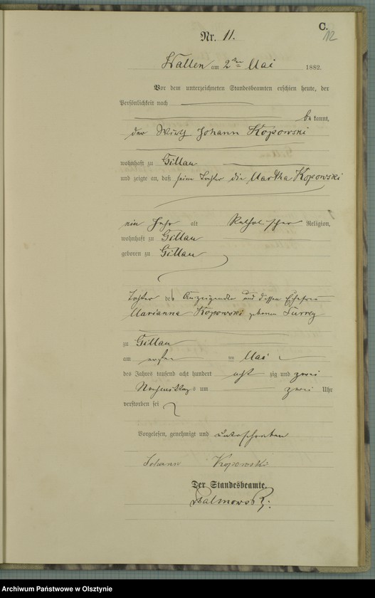 image.from.unit.number "Sterbe-Haupt-Register Nr 1 - 45"