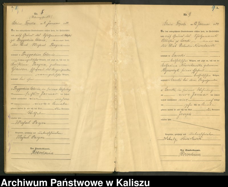 Obraz 8 z jednostki "[Księga urodzeń]"