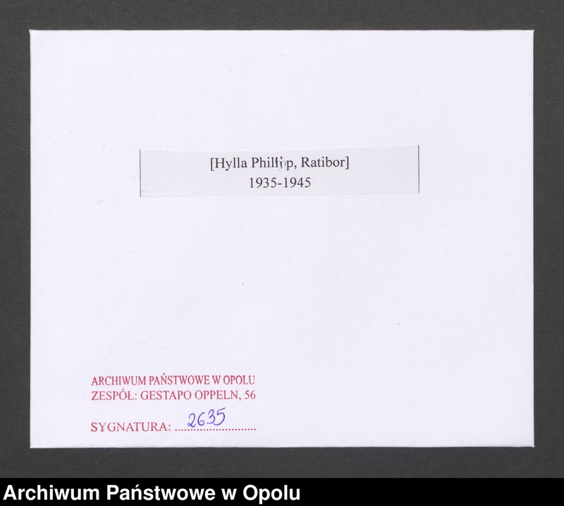 Obraz 2 z jednostki "[Hylla Philip, Ratibor]"