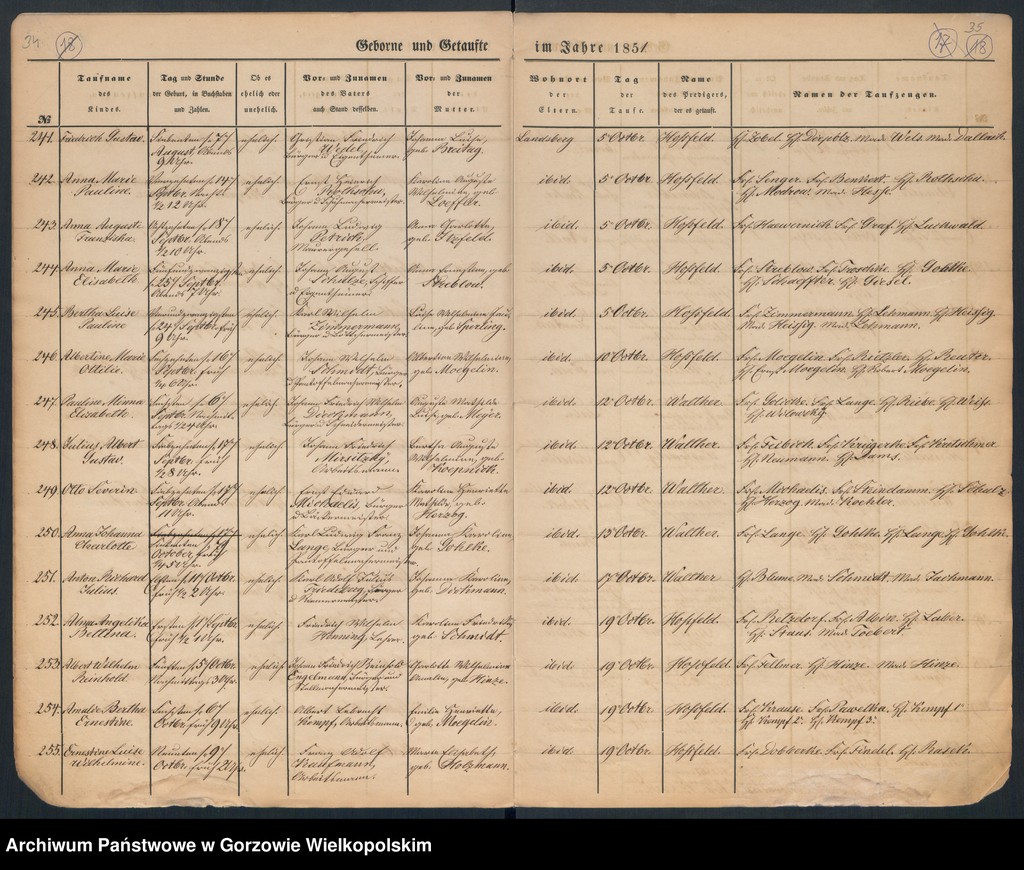 image.from.unit.number "Duplikate der St. Marienkirche zu Landsberg an der Warthe (zawiera też księgę zgonów Konkordien Kirche z 1851 r.)"