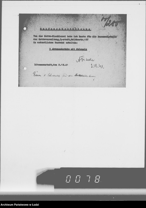 Obraz 12 z jednostki "[Zaświadczenia o zatrudnieniu i wykazy wydanych mebli biurowych dla oddziału osobowego]"