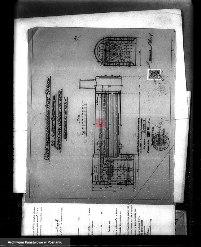 Obraz 15 z jednostki "Młyn parowy w Jasieniu pow. kościański własność O. Starke nadzór nad kotłami parowymi"