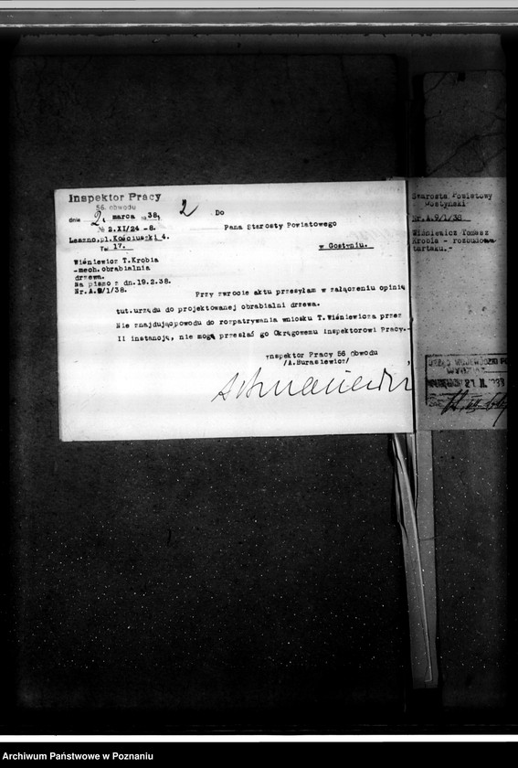 Obraz 6 z jednostki "Mechaniczna obrabiarnia drzewa w Krobi , własność Wiśniewicza /rozbudowa/"