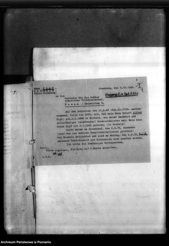 Obraz 8 z jednostki "Alfred u. Brusw Kipf, Mocheln, Kreis Bromberg (Bydgoszcz)"