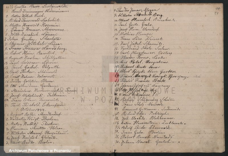 Obraz 15 z jednostki "[Księga rejestracji czeladników zatrudnionych u mistrzów piekarskich w Lesznie]"