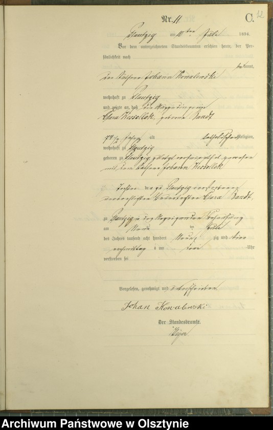 image.from.unit.number "Sterbe-Haupt-Register Nr 1 - 22"