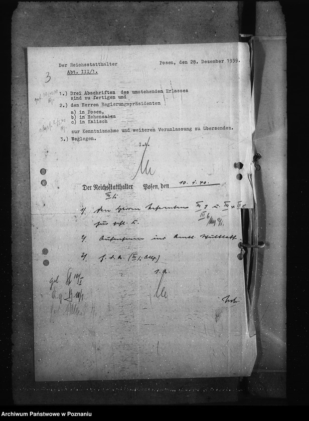 Obraz 7 z jednostki "Aufnahme der Schüler in die Oberschulen. Einsatz der Schüler in die Wehrmacht. Kinderlandverschicken. Auslese der Schülern."