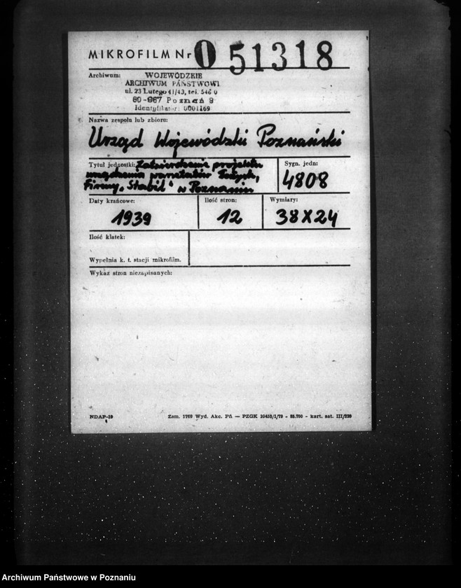 Obraz 2 z jednostki "Zatwierdzenie projektu urządzenia warsztatów - łożysk, firmy "Stabil" w Poznaniu"