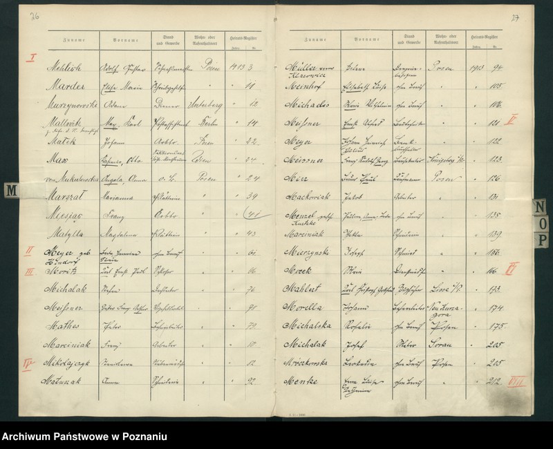 Obraz 18 z jednostki "Spis alfabetyczny małżeństw za 1913"