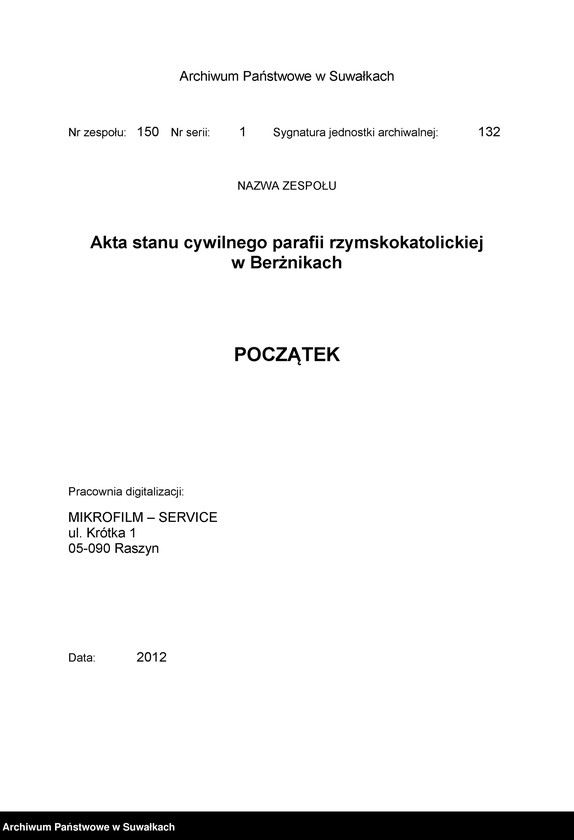 image.from.unit.number "Księga akt urodzeń, małżeństw, zgonów [wyznania rzymskokatolickiego parafii w Berznikach]"