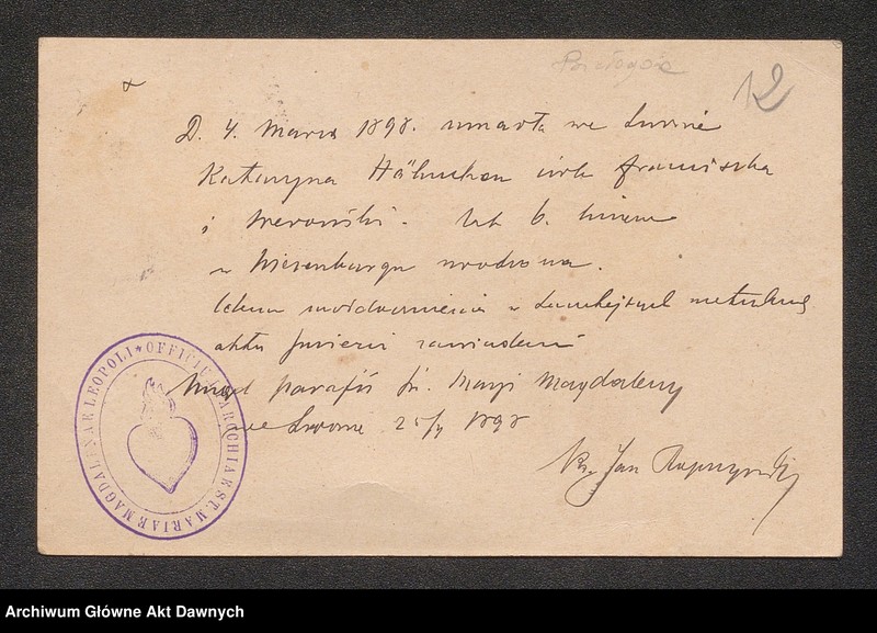 image.from.unit.number "Parafia: różne. Dekanat: różne. [Akta różnych urzędów parafialnych na terenie archidiecezji lwowskiej]."