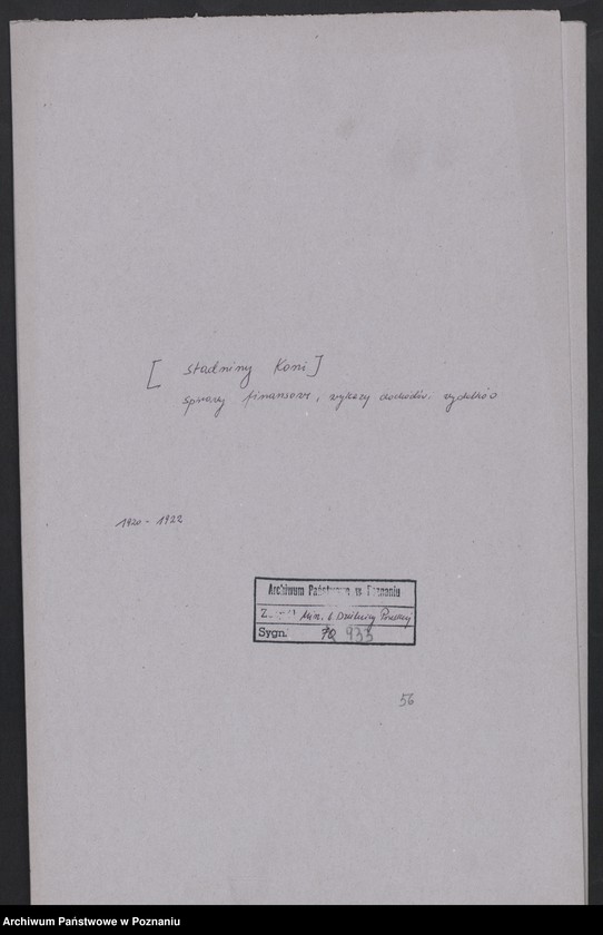 Obraz 2 z jednostki "[Stadniny Koni] - sprawy finansowe, wykazy dochodów i wydatków"