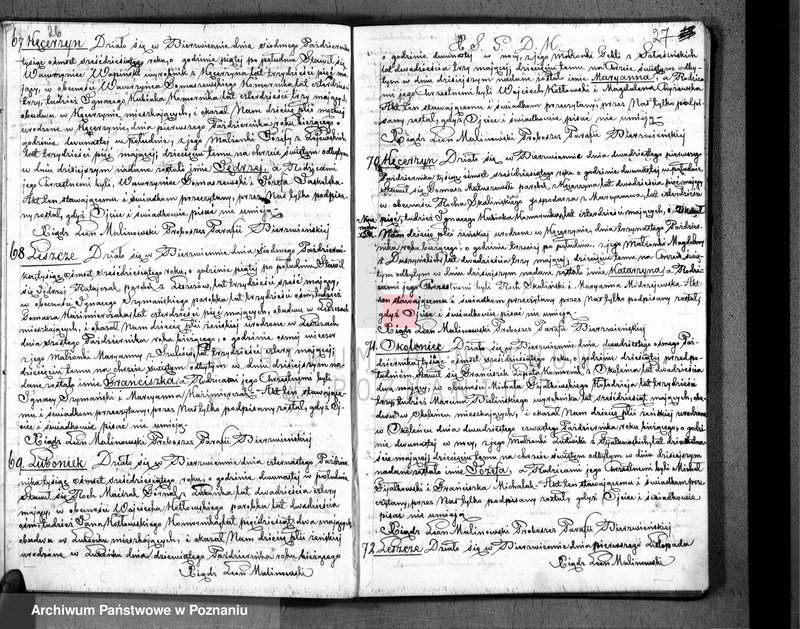 Obraz 15 z jednostki "Akta urodzonych, zaślubionych i zmarłych"