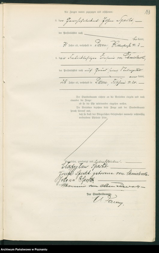 Obraz 20 z jednostki "Księga miejscowa małżeństw tom IV"