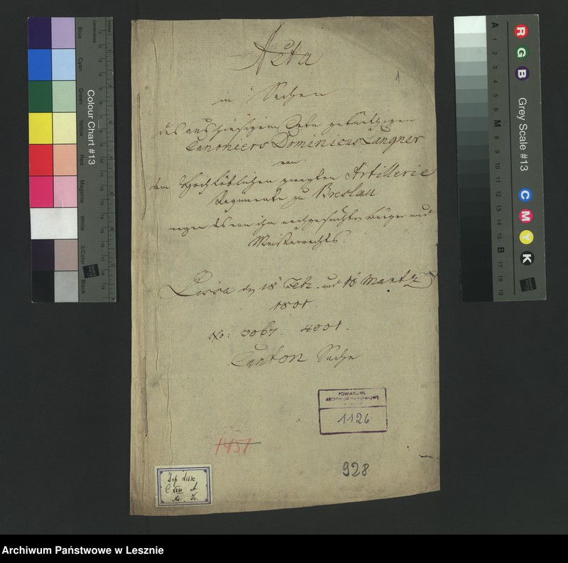 Obraz 3 z jednostki "[Akta in Sachen des Kanoniers Langner]"