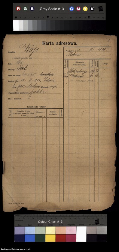 Obraz 3 z jednostki "[Spis ludności Łodzi] Wajs - Wajsbard"