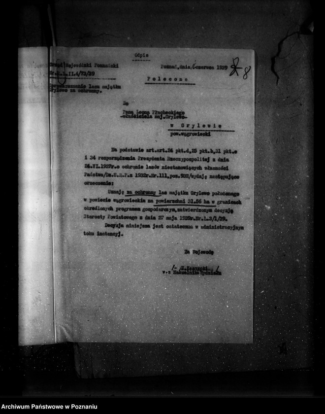 image.from.unit.number "Las majętności leśna Grylewo powiat wągrowiecki"