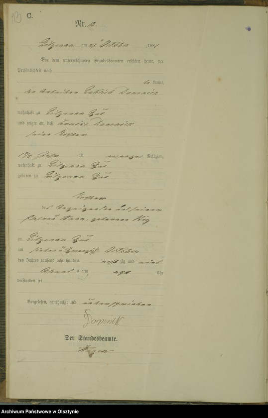 image.from.unit.number "Sterbe-Haupt-Register Nr 1 - 14"