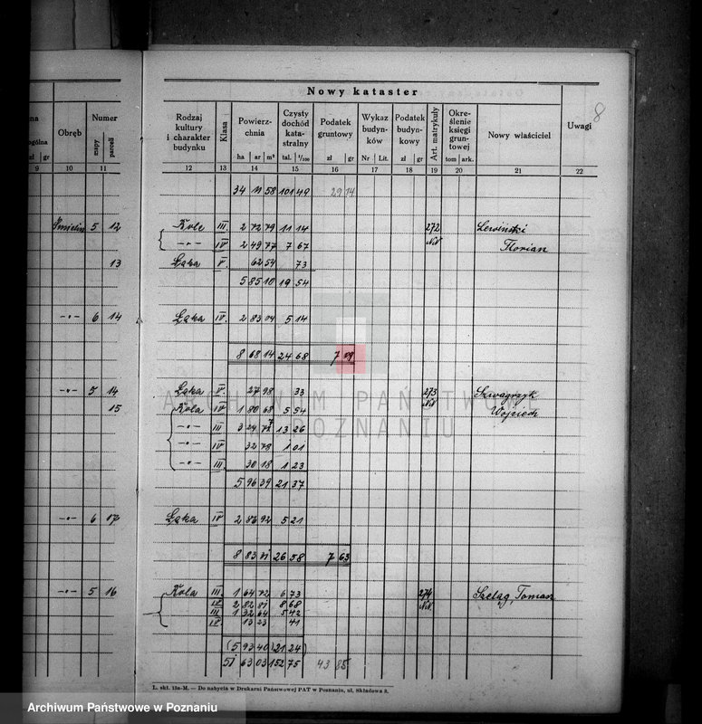Obraz 13 z jednostki "Ostateczny rejestr pomiarowy i nowy kataster obrębu Śmielin i Kraczki powiatu wyrzyskiego majątek Samostrzel"