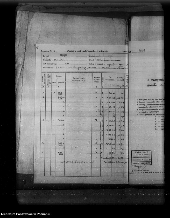 Obraz 9 z jednostki "Zestawienie parcel katastralnych i powierzchni nowego pomiaru"