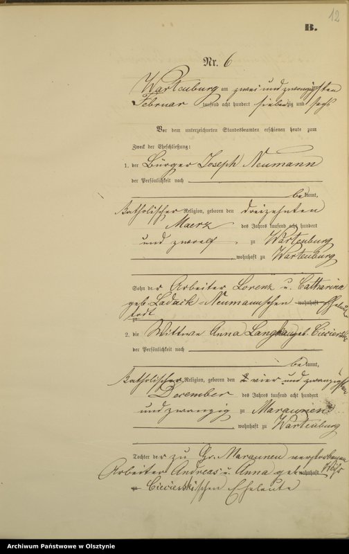 image.from.unit.number "Heiraths-Haupt-Register Nr 1 - 43"