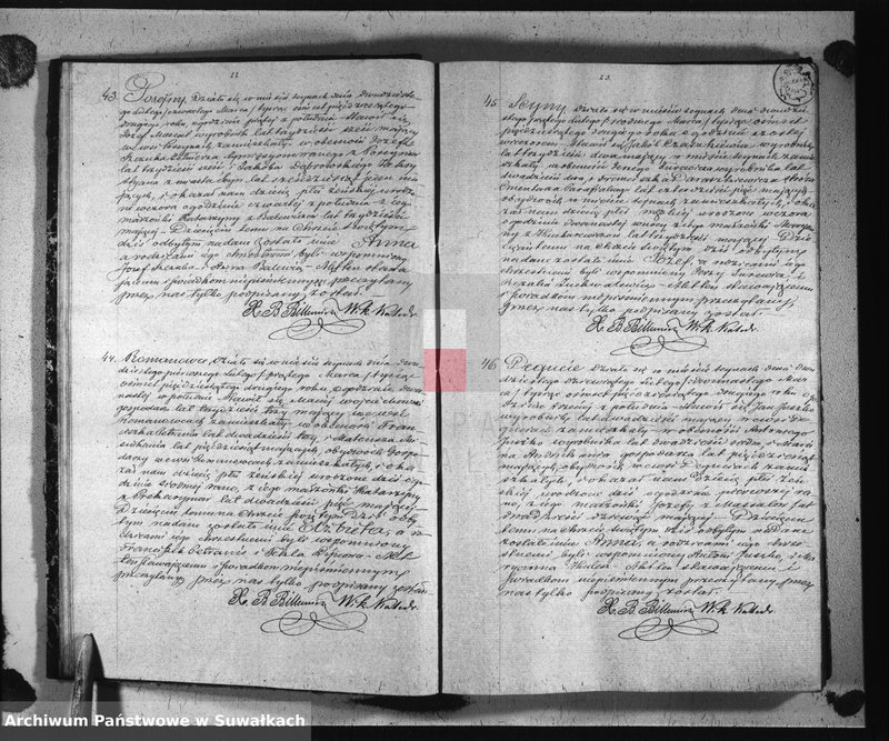 image.from.unit.number "Duplikat urodzonych, zaślubionych i umarłych parafii sejneńskiej z roku 1852"