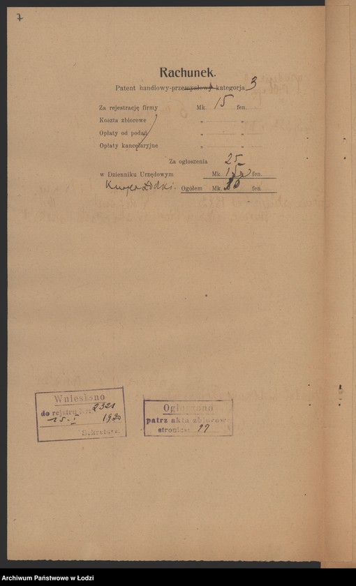 Obraz 9 z jednostki "Szaja Kochański- sprzedaż bielizny"