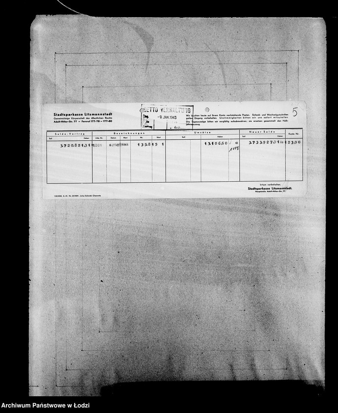 Obraz 9 z jednostki "Sonderkonto 12300 Bankauszüge"