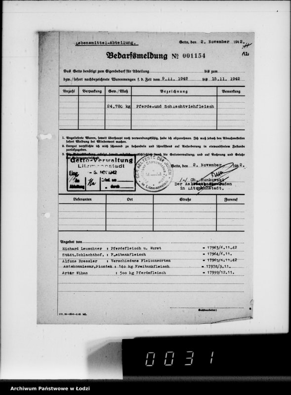 Obraz 16 z jednostki "Lebensmitteleinkauf. Aufträge, [Lieferscheinen und Rechnungen] 17941-18000"